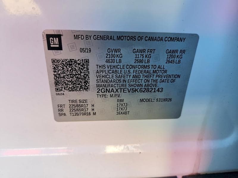 2019 CHEVROLET EQUINOX LT 13