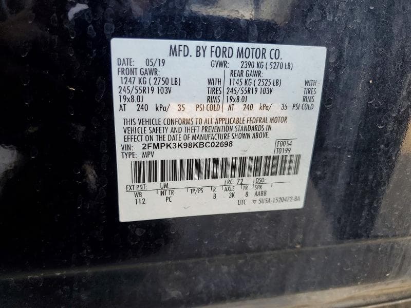 2019 FORD EDGE TITANIUM 13
