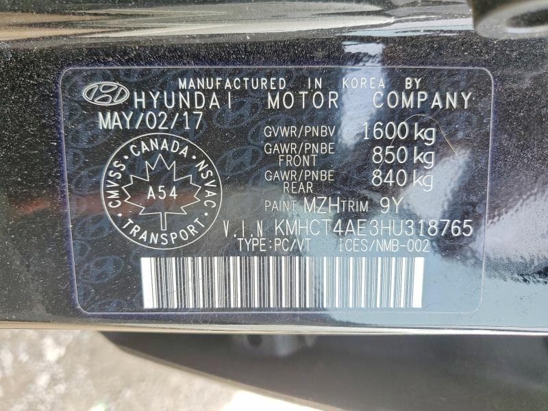 2017 HYUNDAI ACCENT SE 12