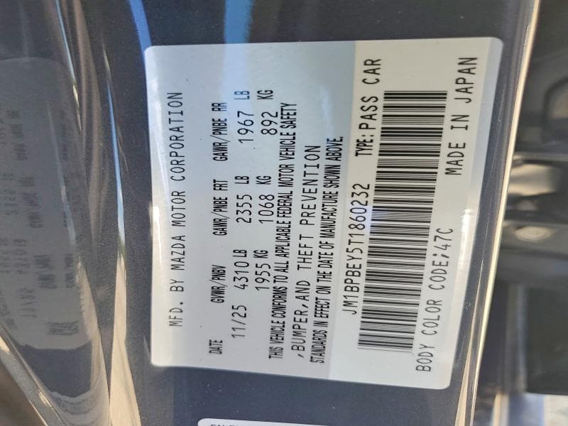 2026 MAZDA 3 PREMIUM PLUS 12