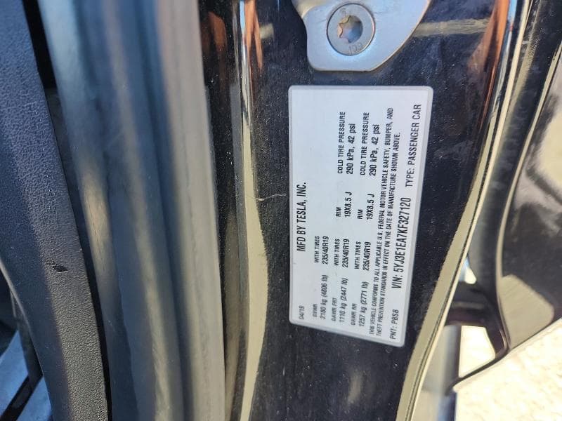 2019 TESLA MODEL 3 12