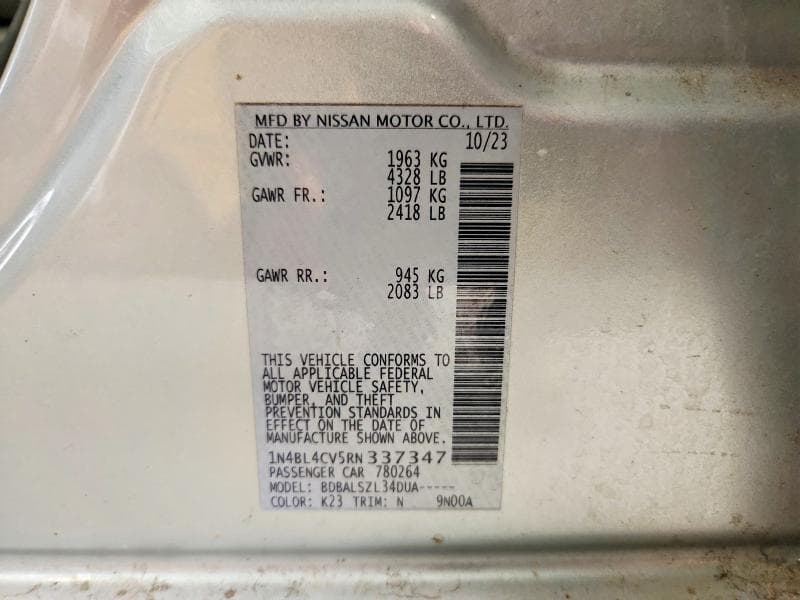 2024 NISSAN ALTIMA SR 13