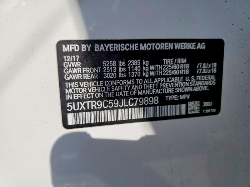 2018 BMW X3 XDRIVE30I 14