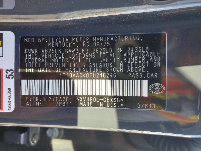 2026 TOYOTA CAMRY SE 12