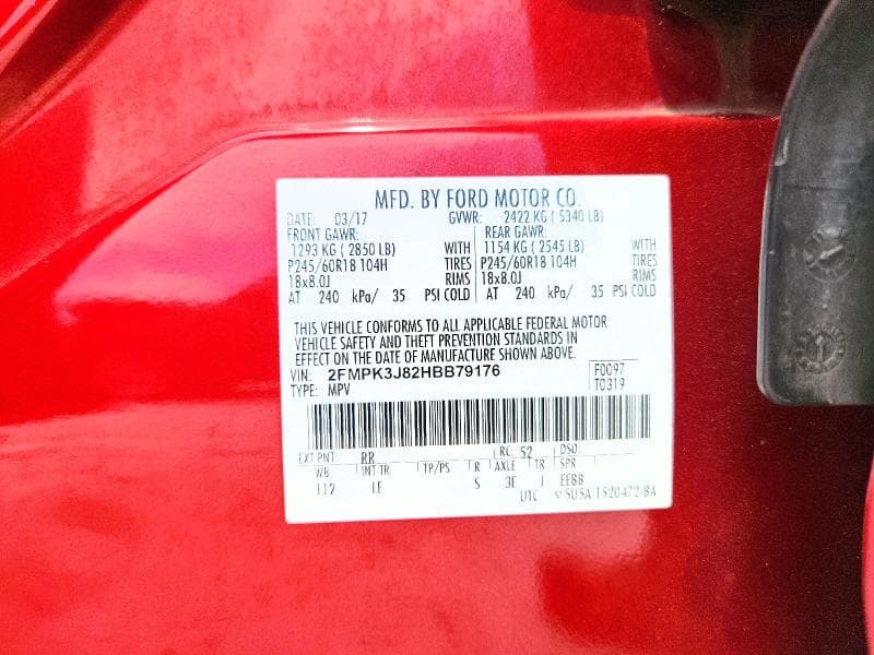 2017 FORD EDGE SEL 13