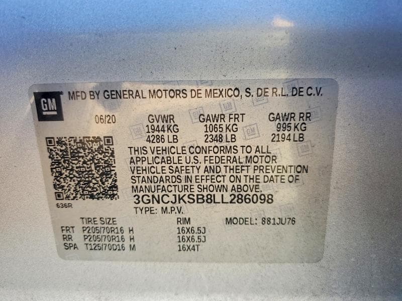 2020 CHEVROLET TRAX LS 13