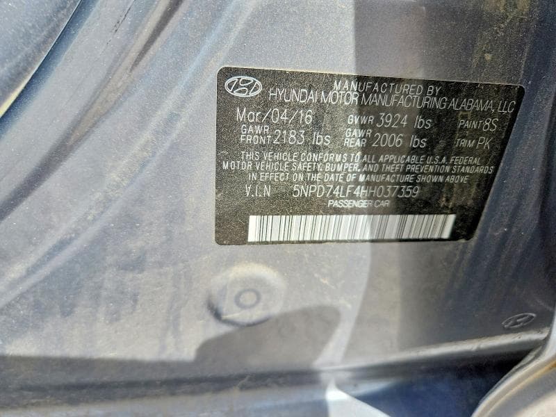 2017 HYUNDAI ELANTRA SE 12