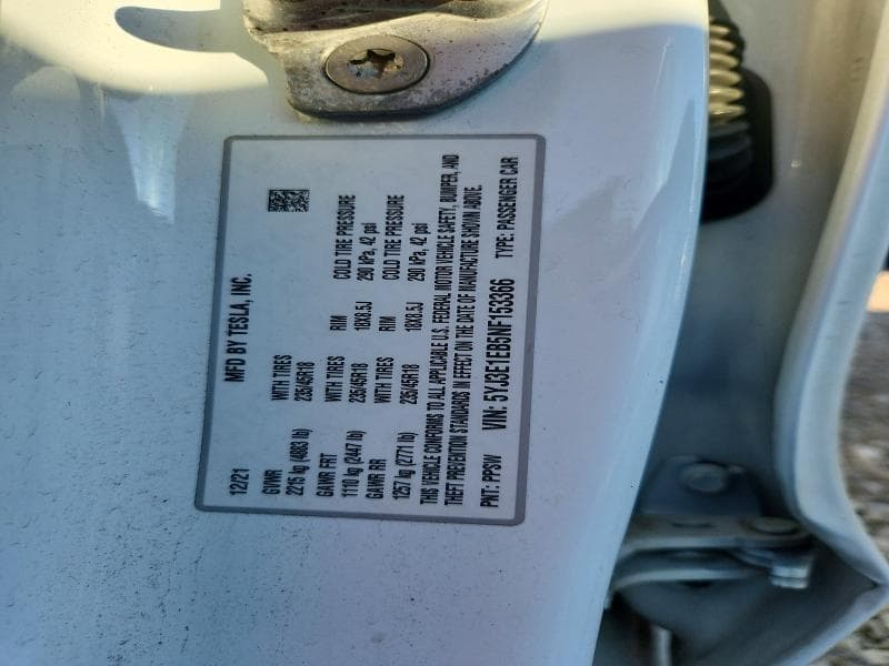 2022 TESLA MODEL 3 12