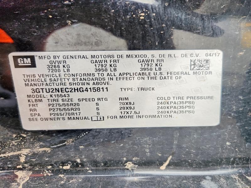 2017 GMC SIERRA K1500 SLT 12