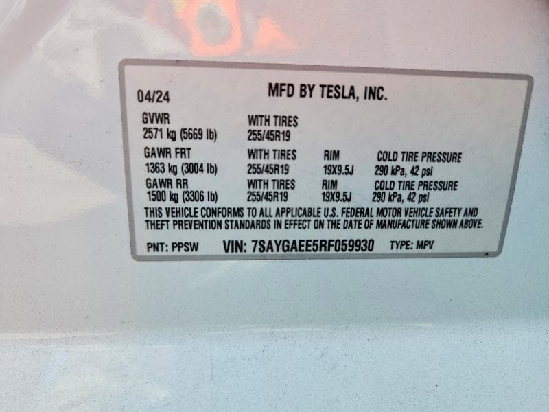 2024 TESLA MODEL Y 12