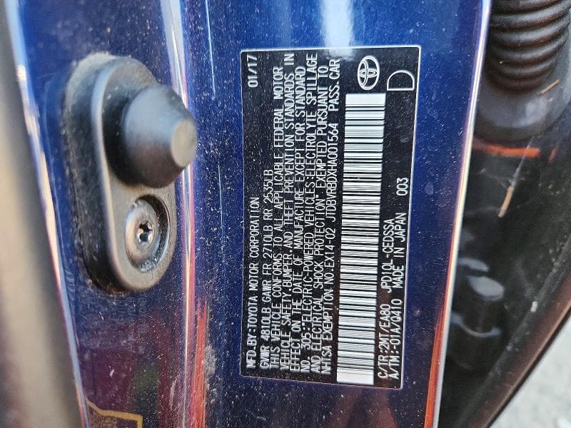 2017 TOYOTA MIRAI BASE 12