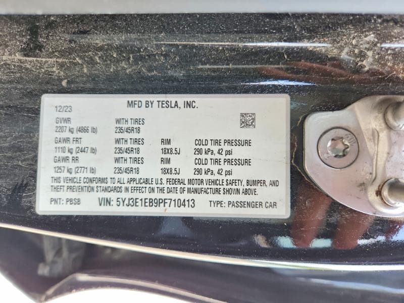 2023 TESLA MODEL 3 12