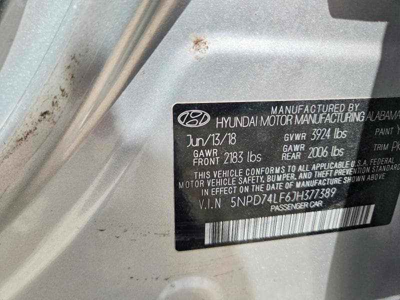 2018 HYUNDAI ELANTRA SE 13