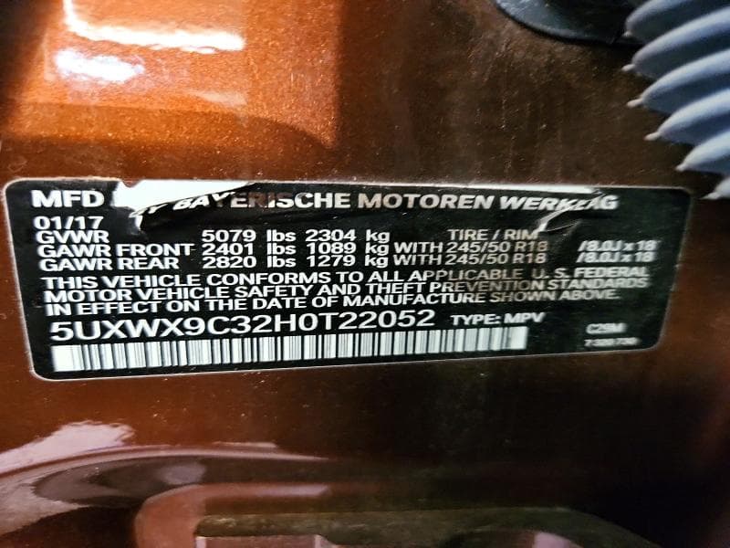 2017 BMW X3 XDRIVE28I 14