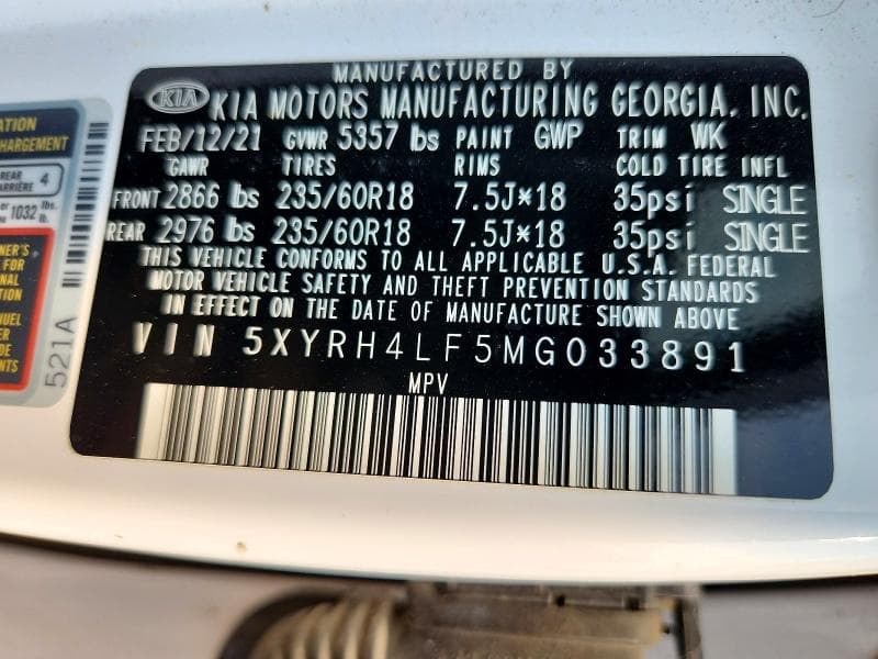 2021 KIA SORENTO EX 13