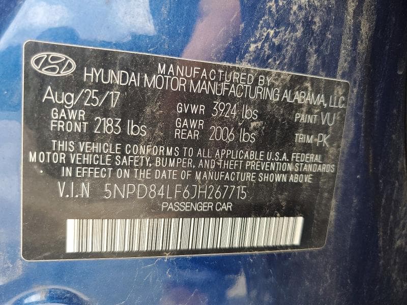 2018 HYUNDAI ELANTRA SEL 12
