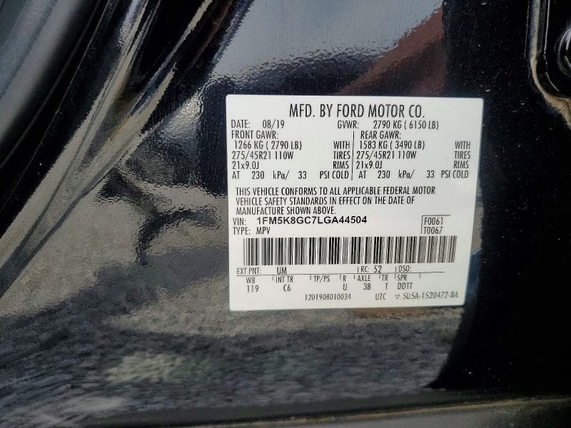 2020 FORD EXPLORER ST 14