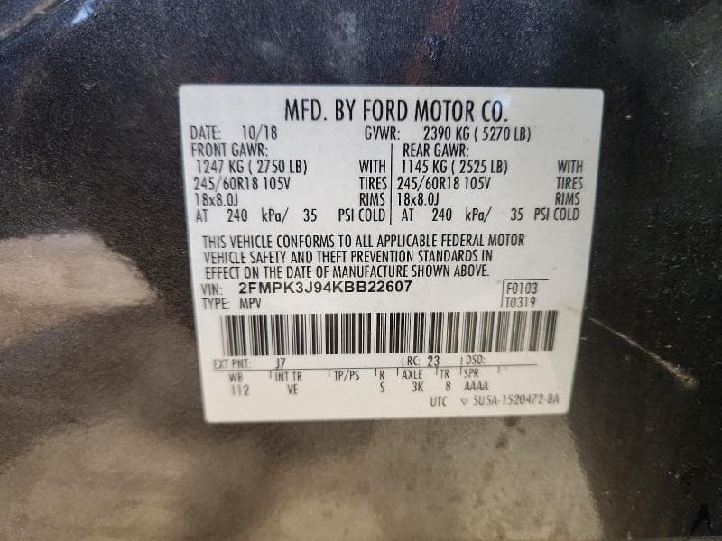 2019 FORD EDGE SEL 13