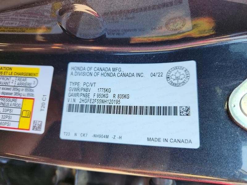 2022 HONDA CIVIC SPORT 13