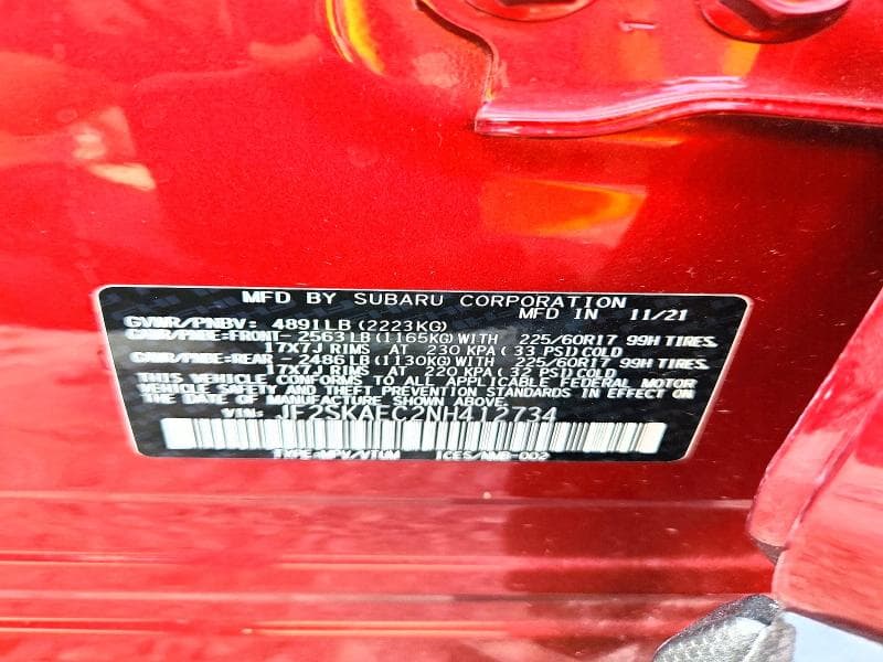 2022 SUBARU FORESTER PREMIUM 14