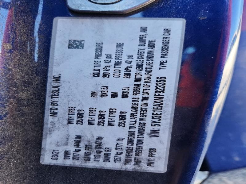 2021 TESLA MODEL 3 13