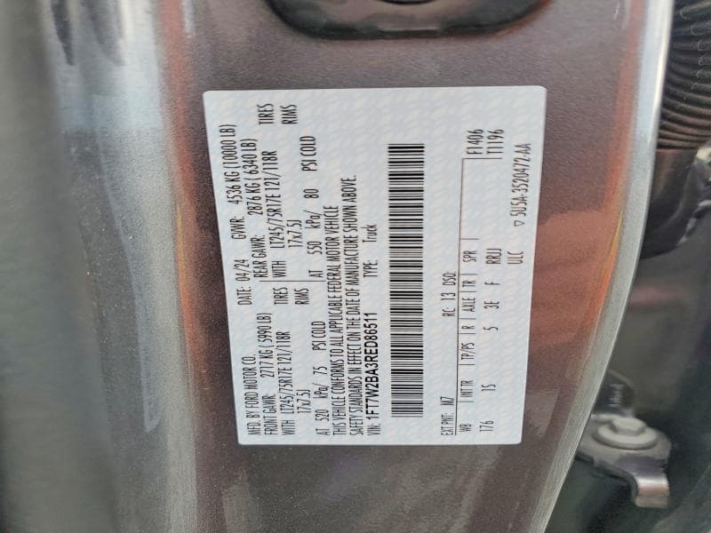2024 FORD F250 SUPER DUTY 12
