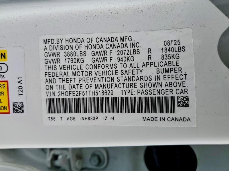 2026 HONDA CIVIC SPORT 13