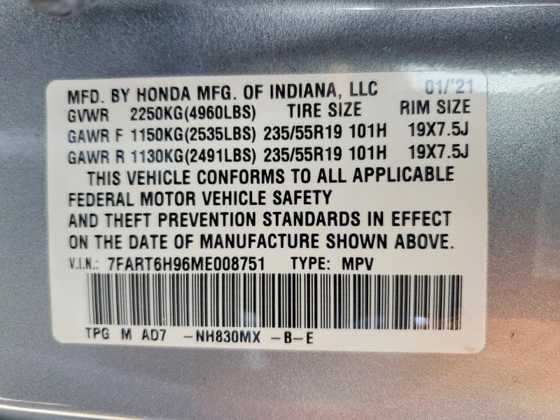 2021 HONDA CR-V HYBRID 13