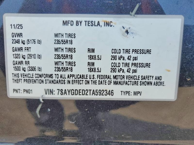 2026 TESLA MODEL Y 12