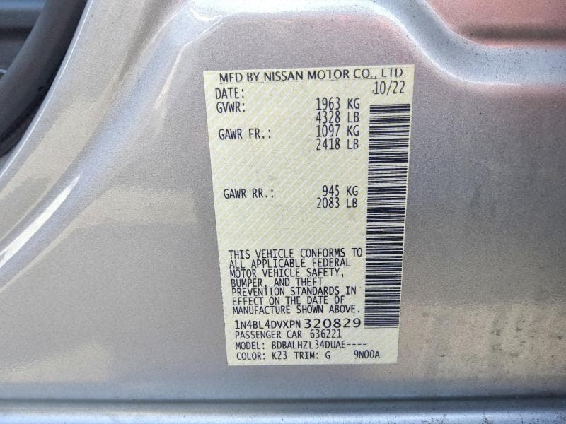 2023 NISSAN ALTIMA SV 12
