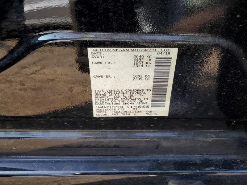 2019 NISSAN LEAF SV 12