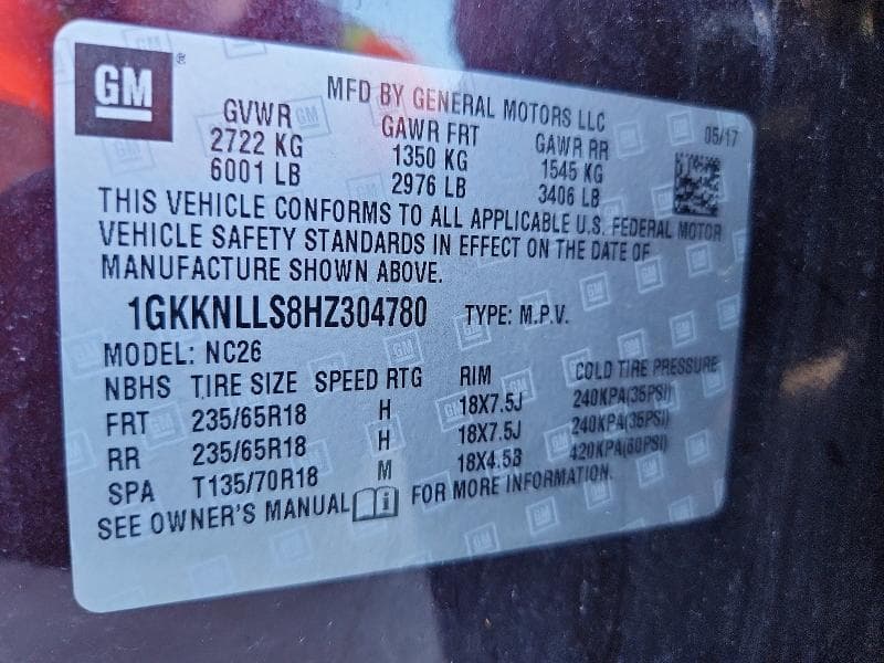 2017 GMC ACADIA SLE 13