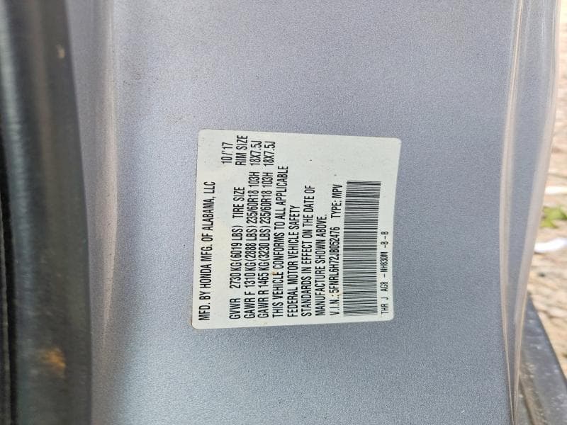 2018 HONDA ODYSSEY EXL 13