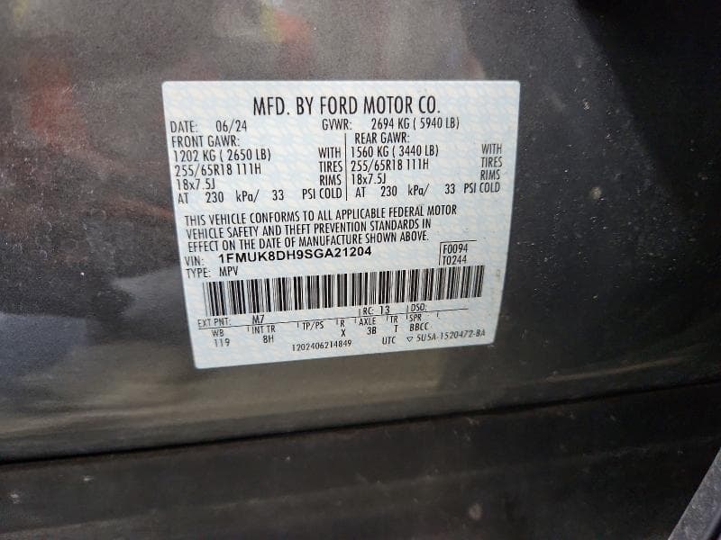 2025 FORD EXPLORER ACTIVE 13