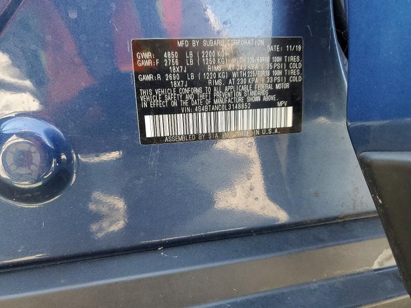 2020 SUBARU OUTBACK LIMITED 13