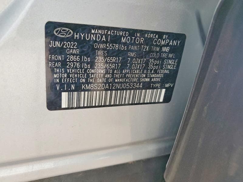 2022 HYUNDAI SANTA FE BLUE 13