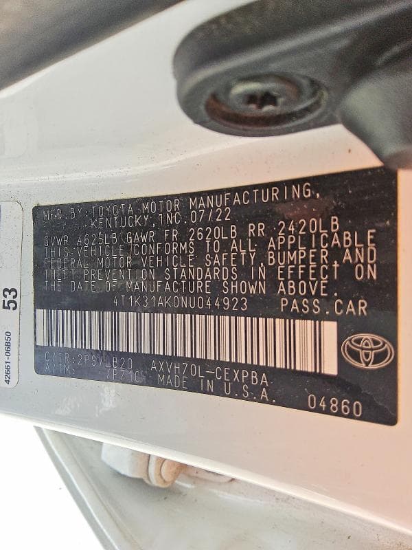 2022 TOYOTA CAMRY XSE 12