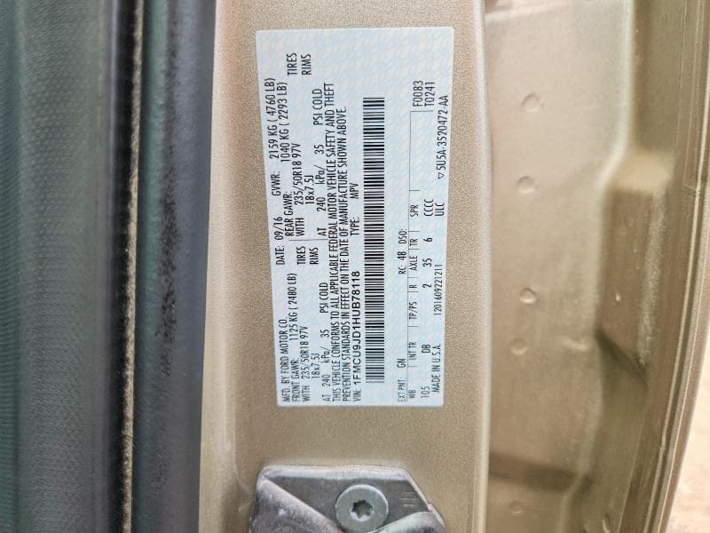 2017 FORD ESCAPE TITANIUM 13