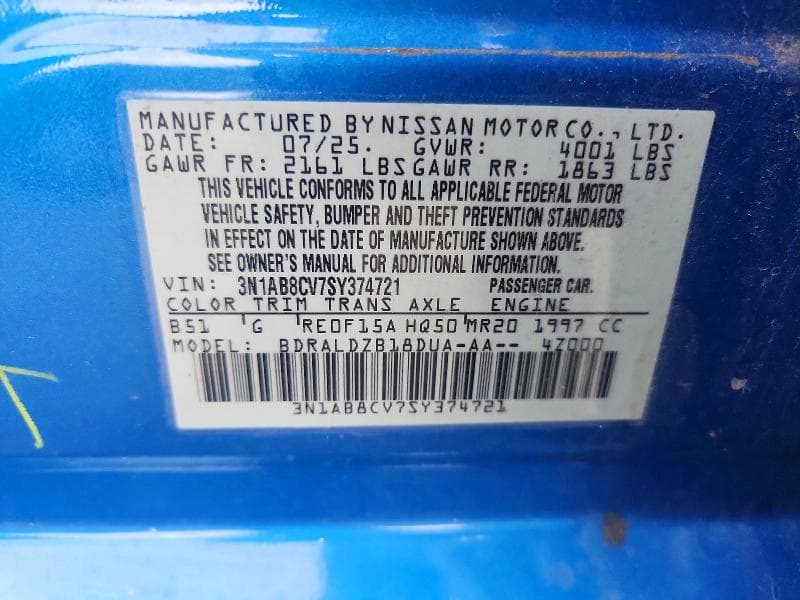 2025 NISSAN SENTRA SV 13
