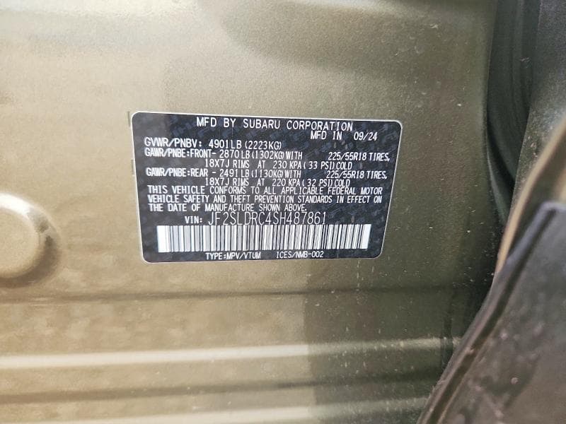 2025 SUBARU FORESTER LIMITED 13
