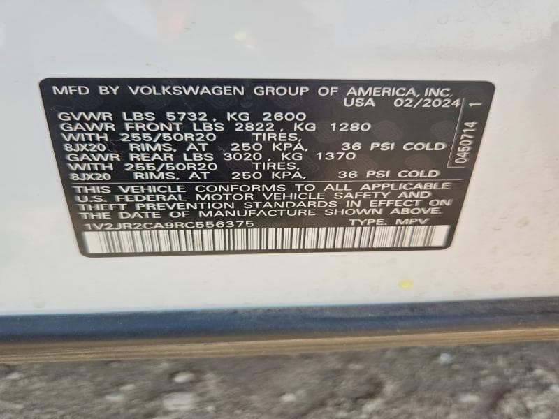 2024 VOLKSWAGEN ATLAS SE 13