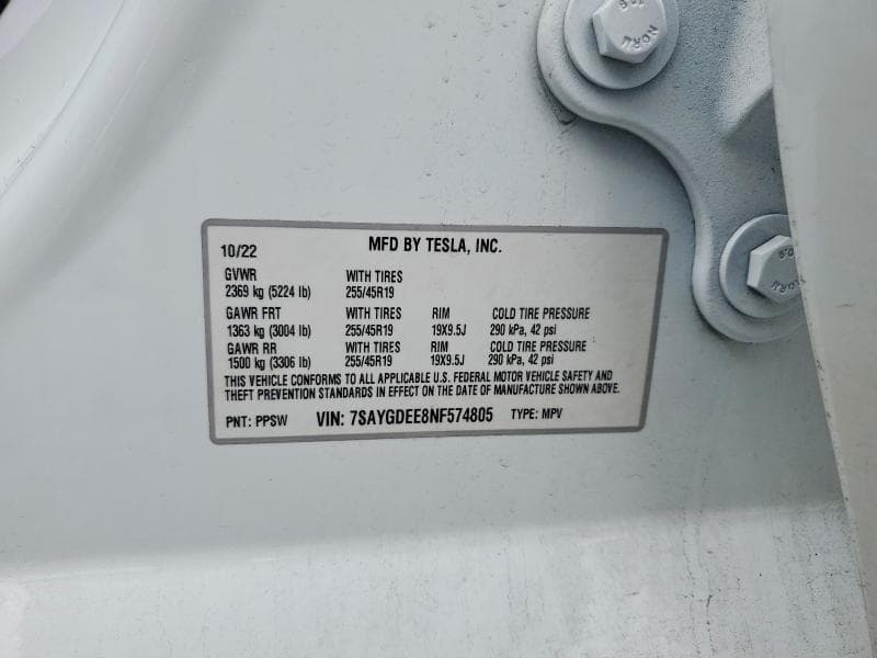 2022 TESLA MODEL Y 14