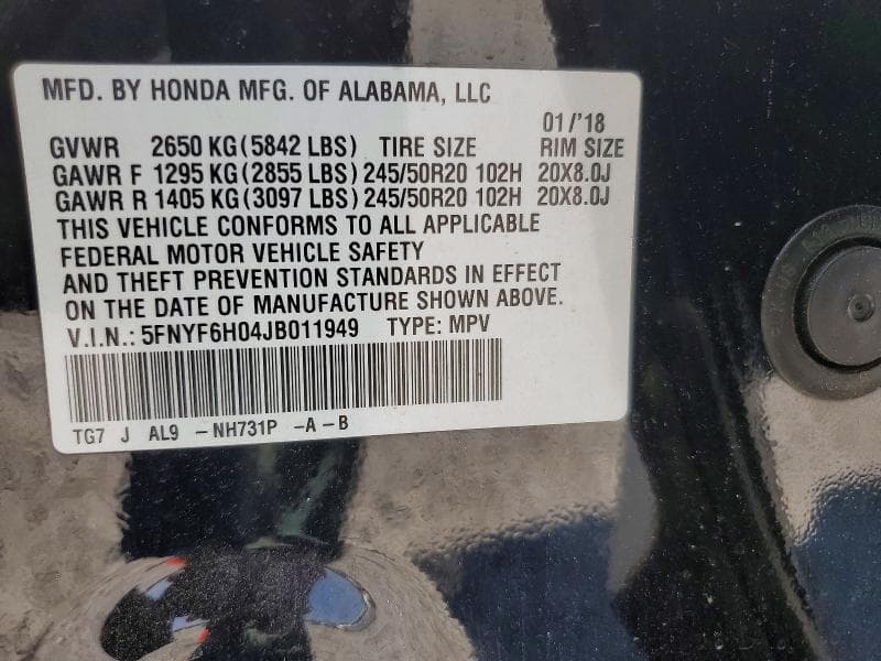 2018 HONDA PILOT ELITE 14