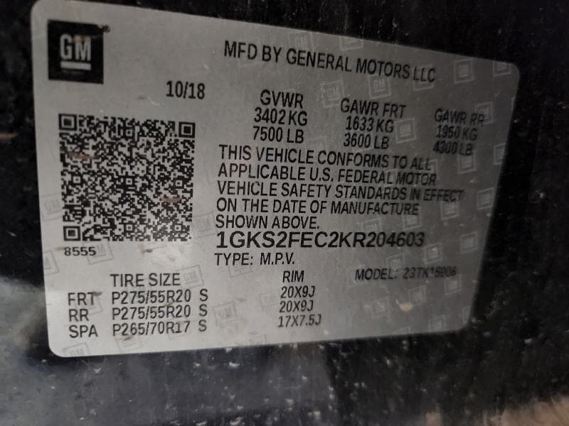 2019 GMC YUKON XL K1500 SLE 14