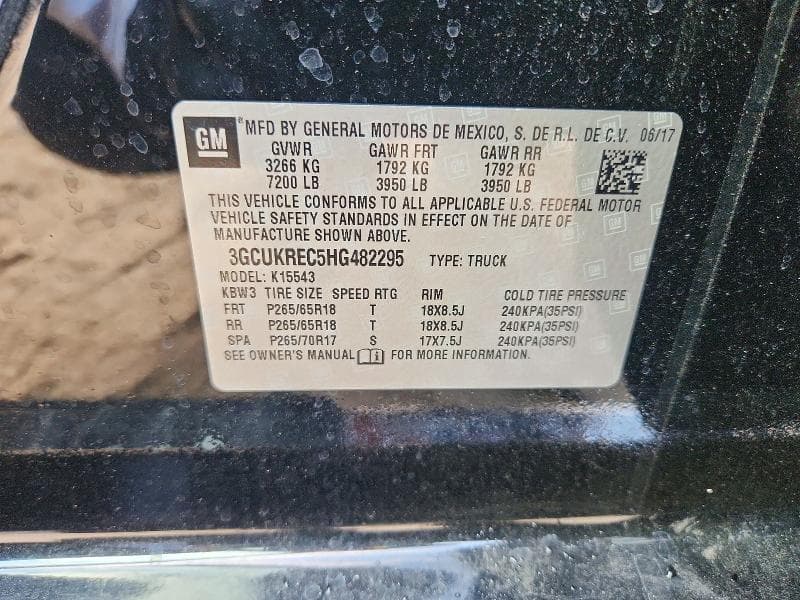 2017 CHEVROLET SILVERADO K1500 LT 12