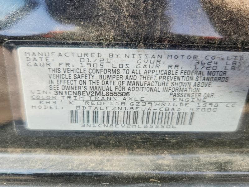 2021 NISSAN VERSA SV 12