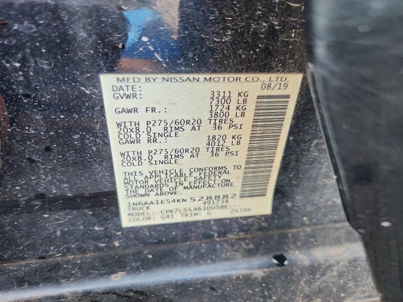 2019 NISSAN TITAN SV 13