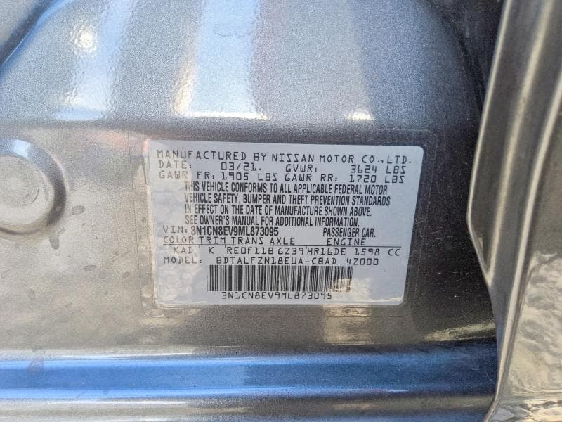 2021 NISSAN VERSA SV 12