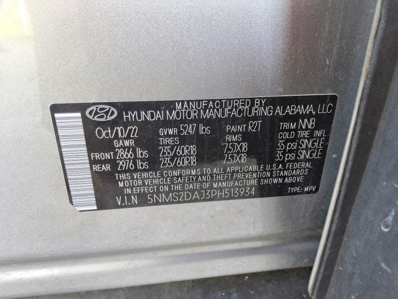 2023 HYUNDAI SANTA FE SEL 13