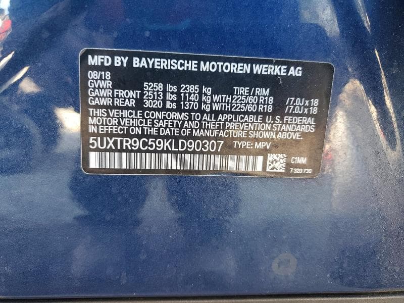 2019 BMW X3 XDRIVE30I 13